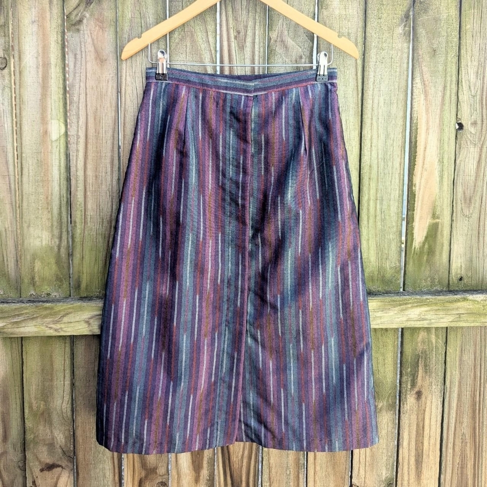 Vintage 80's Jordan New York Purple, Green, Yellow, & Orange Skirt
